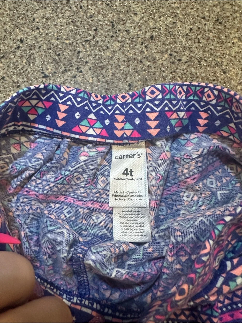 Purple Aztec Print Lounge Shorts with Pink Accent